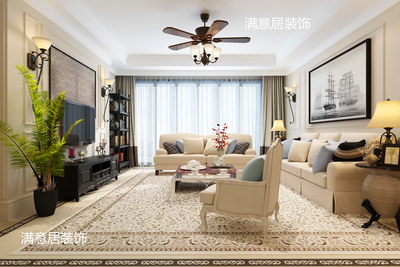 吾悦华府280复式简美风 - 装修效果图 - 爱上网家居