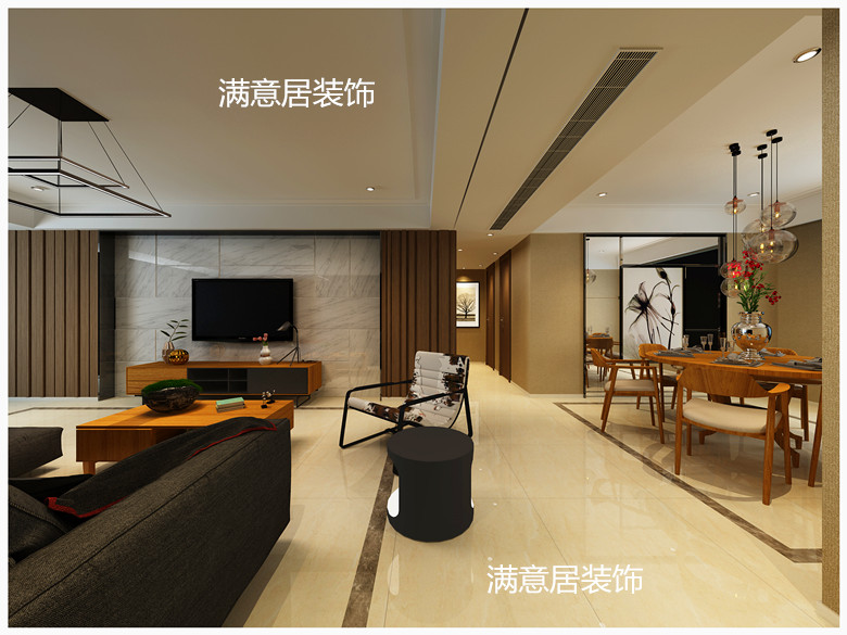 吾悦华府175平米现代风 - 装修效果图 - 爱上网家居